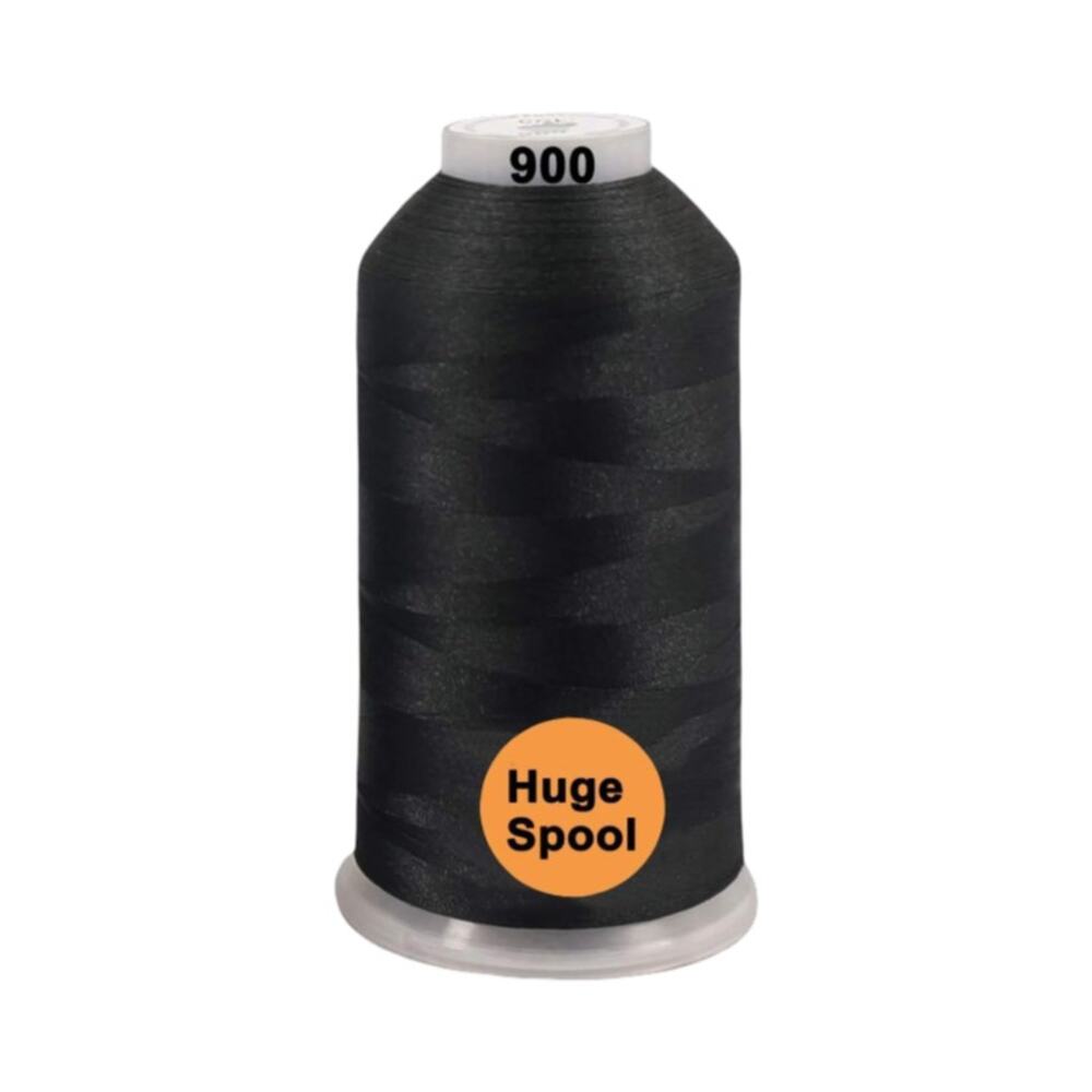 Embroidery Machine Thread Huge Spool 5000M for Embroidery Machines - Black 900